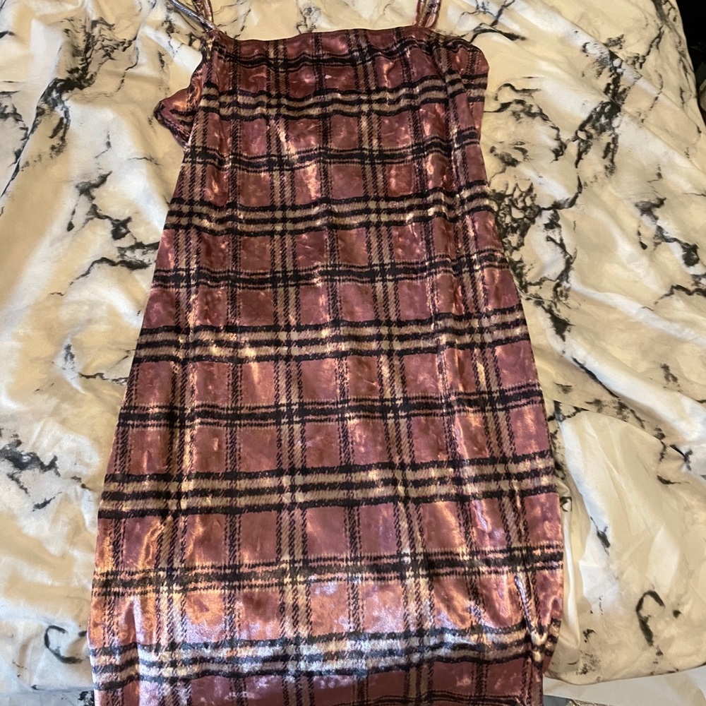 Pink striped felt bodycon dress